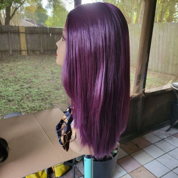 20in Purple Bob Wig new no tags, - Picture 2 of 8